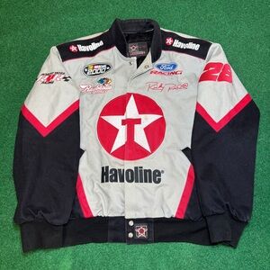 Vintage 90s Jeff Hamilton Ricky Rudd Texaco Havoline Mens XL Nascar Jacket
